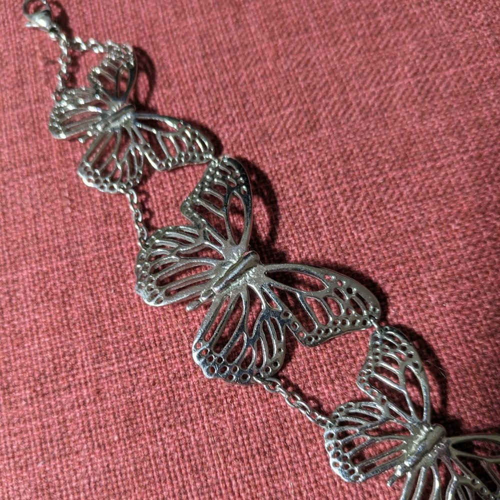 Sterling Silver Butterfly Bracelet